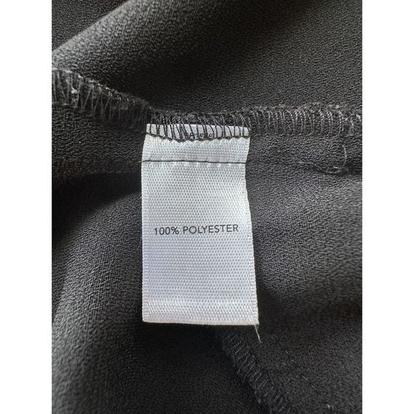 Tildon Black 3/4 Sleeves Keyhole Back Mini Shift Dress Small - Picture 5 of 8